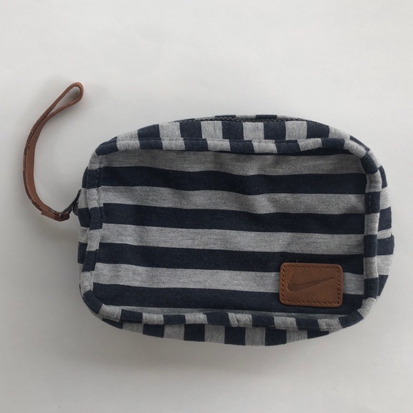 Nike Handbags - Nike Small Striped Pouch - Leather and Nylon
